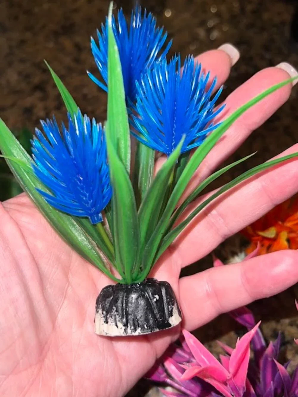 Set of Fish Aquarium Decoration. Total of 18 fake foliage items.